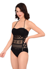 Bare Dezire Women's Monokini Lightly Padded Button Opening Swimwear for Women