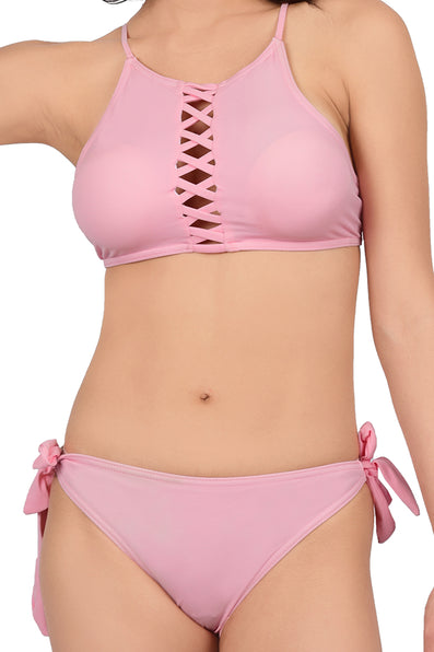 Bare Dezire Strap Neck Polyamide Swim Bikini Set for Women