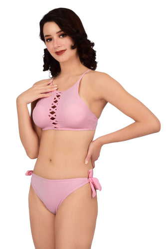 Bare Dezire Strap Neck Polyamide Swim Bikini Set for Women
