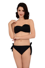 Bare Dezire Polyamide Strapless Bandeau Swim Bikini Set for Women