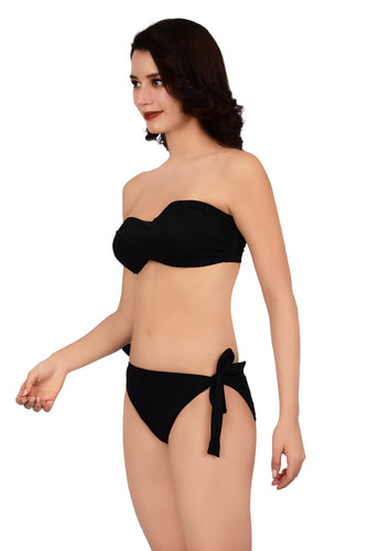 Bare Dezire Polyamide Strapless Bandeau Swim Bikini Set for Women