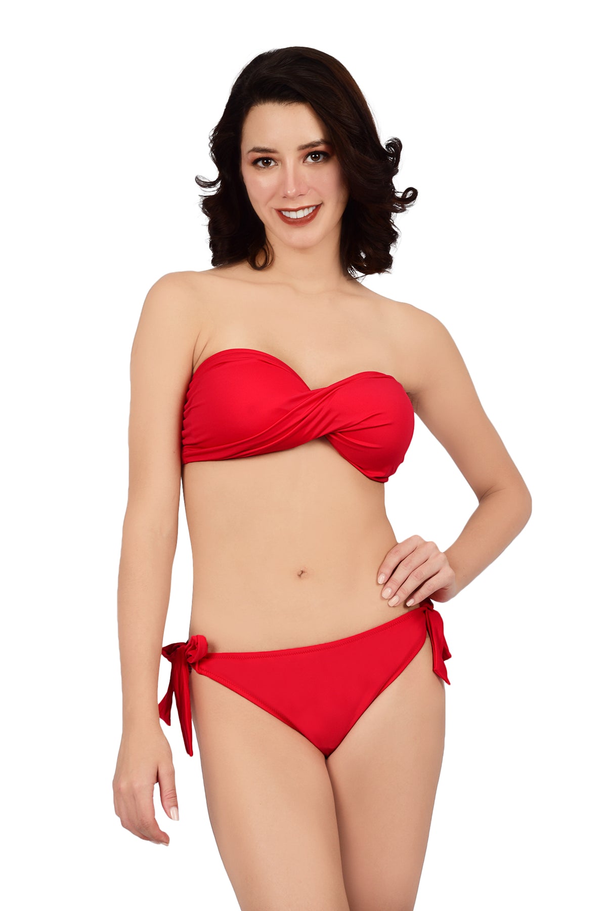 Bare Dezire Polyamide Strapless Bandeau Swim Bikini Set for Women