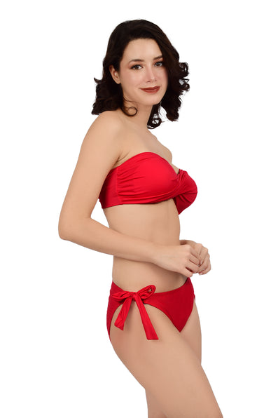 Bare Dezire Polyamide Strapless Bandeau Swim Bikini Set for Women