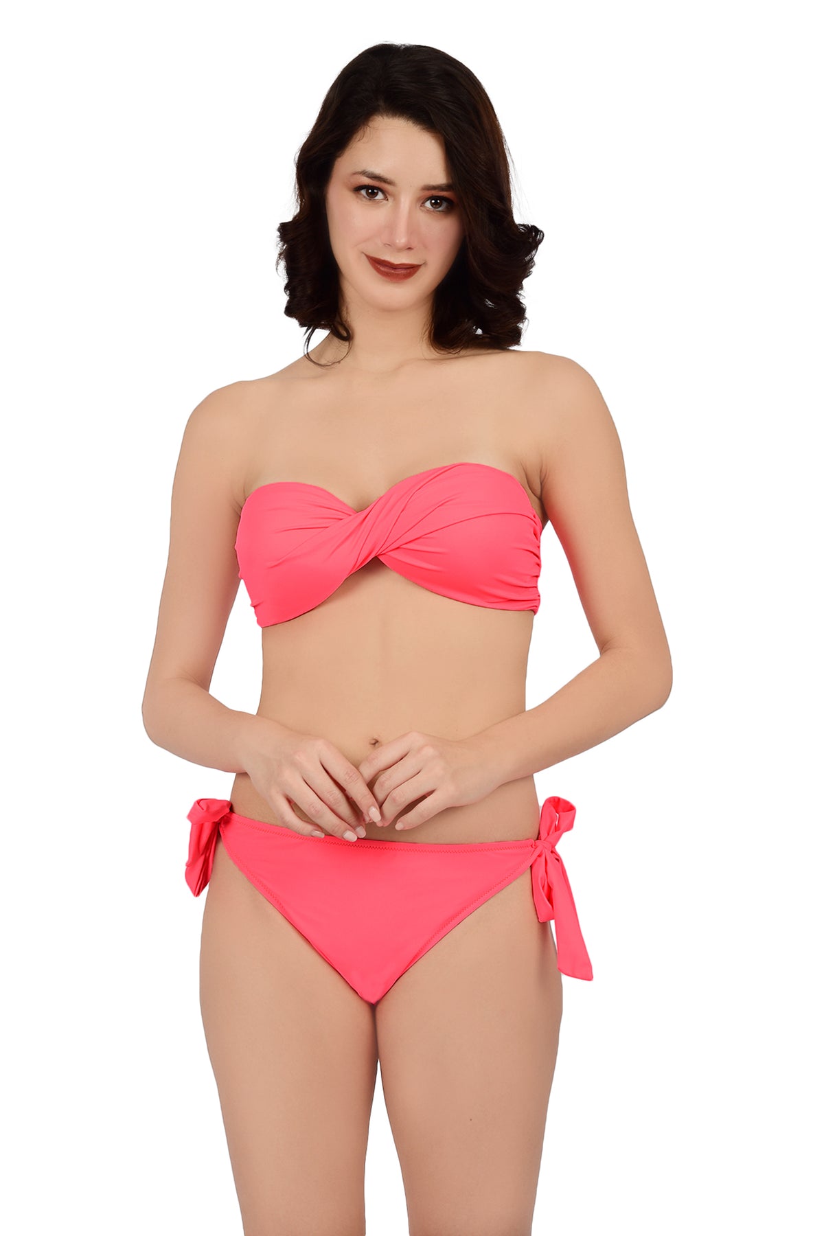 Bare Dezire Polyamide Strapless Bandeau Swim Bikini Set for Women