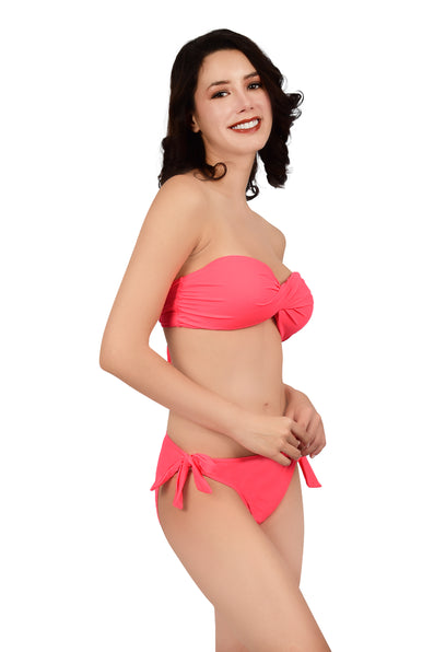 Bare Dezire Polyamide Strapless Bandeau Swim Bikini Set for Women