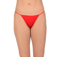 Bare Dezire Women’s Thong Panty Thong for Women for Sexy Night Fabric Made of Lace and Spandex Easy to Wash and Wear Sexy Bikini Thongs for Women, Red.