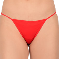 Bare Dezire Women’s Thong Panty Thong for Women for Sexy Night Fabric Made of Lace and Spandex Easy to Wash and Wear Sexy Bikini Thongs for Women, Red.