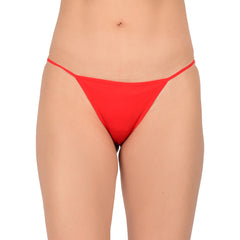 Bare Dezire Women’s Thong Panty Thong for Women for Sexy Night Fabric Made of Lace and Spandex Easy to Wash and Wear Sexy Bikini Thongs for Women, Red.