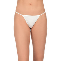 Bare Dezire Women’s Thong Panty Thong for Women for Sexy Night Fabric Made of Lace and Spandex Easy to Wash and Wear Sexy Bikini Thongs for Women, White.