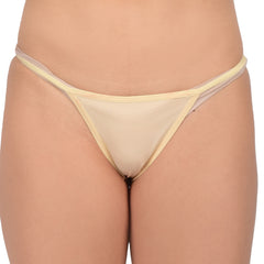 Bare Dezire Women’s Thong Panty Thong for Women for Sexy Night Fabric Made of Lace and Spandex Easy to Wash and Wear Sexy Bikini Thongs for Women, Beige.