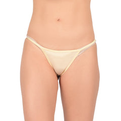 Bare Dezire Women’s Thong Panty Thong for Women for Sexy Night Fabric Made of Lace and Spandex Easy to Wash and Wear Sexy Bikini Thongs for Women, Beige.