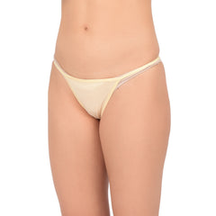 Bare Dezire Women’s Thong Panty Thong for Women for Sexy Night Fabric Made of Lace and Spandex Easy to Wash and Wear Sexy Bikini Thongs for Women, Beige.