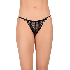 Bare Dezire Women’s Thong Panty, Thong for Women for Sexy Night, Fabric Made of Lace and Spandex, Easy to Wash and Wear Sexy Bikini Thongs for Women, Dark Pink.