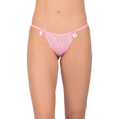 Bare Dezire Women’s Thong Panty, Thong for Women for Sexy Night, Fabric Made of Lace and Spandex, Easy to Wash and Wear Sexy Bikini Thongs for Women, Red.