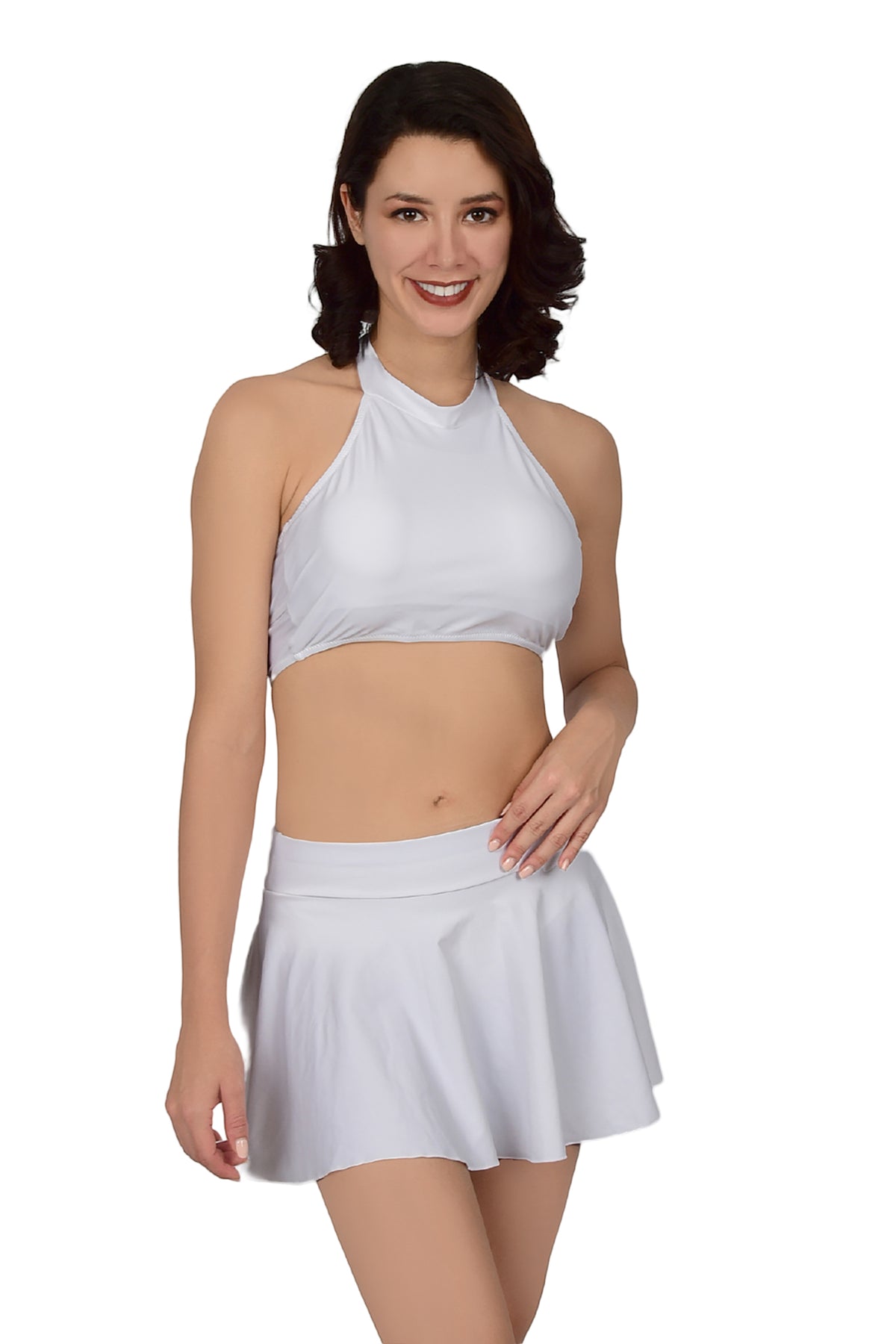 Bare Dezire Two Piece Lightly Padded Skirtini Swimwear for Women