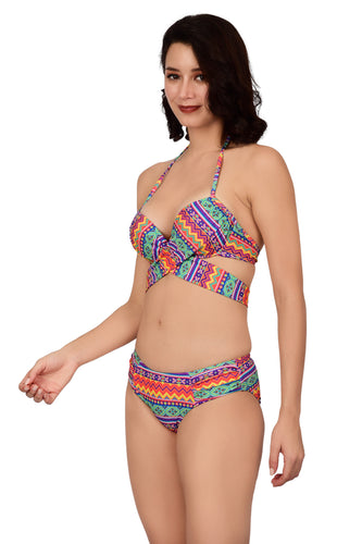 Bare Dezire Multi Colour Printed Swimwear Bikini Set for Women