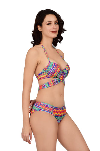 Bare Dezire Multi Colour Printed Swimwear Bikini Set for Women