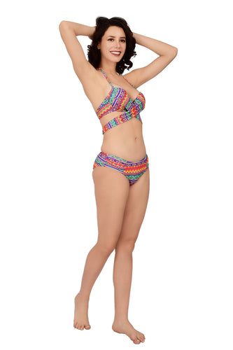 Bare Dezire Multi Colour Printed Swimwear Bikini Set for Women