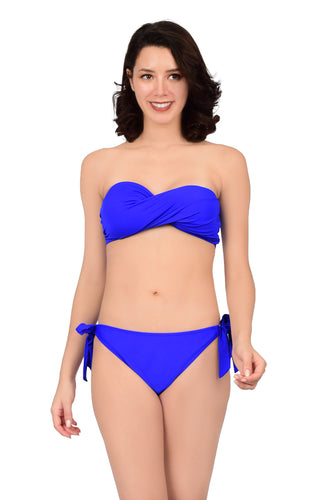 Bare Dezire Polyamide Strapless Bandeau Swim Bikini Set for Women