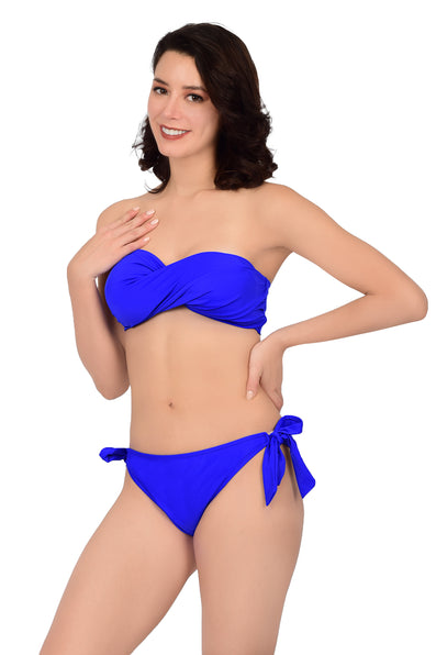 Bare Dezire Polyamide Strapless Bandeau Swim Bikini Set for Women