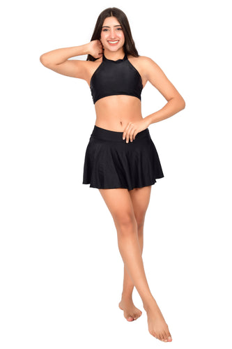 Bare Dezire Two Piece Lightly Padded Skirtini Swimwear for Women