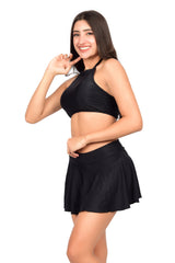 Bare Dezire Two Piece Lightly Padded Skirtini Swimwear for Women