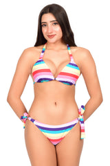 Bare Dezire Multi Colour Printed Swimwear Bikini Set for Women