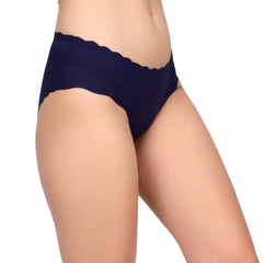 Bare Dezire Women's Seamless Designer Comfortable Panty for Daily Use, Blue