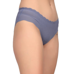 Bare Dezire Women's Seamless Designer Comfortable Panty for Daily Use, Grey