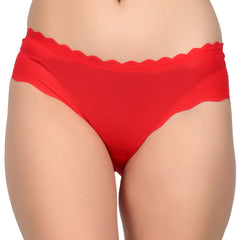 Bare Dezire Women's Seamless Designer Comfortable Panty for Daily Use, Red