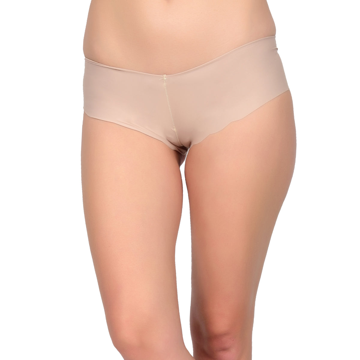 Bare Dezire Women's Nylon Boy Sort Comfortable Seamless Boy Short Panties, Beige.