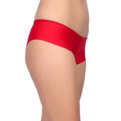 Bare Dezire Women's Nylon Boy Sort Comfortable Seamless Boy Short Panties, Red.