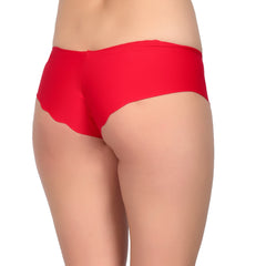 Bare Dezire Women's Nylon Boy Sort Comfortable Seamless Boy Short Panties, Red.