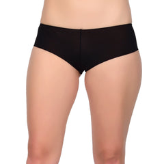 Bare Dezire Women's Nylon Boy Sort Comfortable Seamless Boy Short Panties, Black.