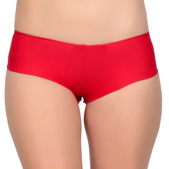 Bare Dezire Women's Nylon Boy Sort Comfortable Seamless Boy Short Panties, Red.