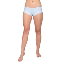 Bare Dezire Women's Nylon Boy Sort Comfortable Seamless Boy Short Panties, Sky Blue.