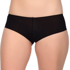 Bare Dezire Women's Nylon Boy Sort Comfortable Seamless Boy Short Panties, Black.