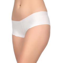 Bare Dezire Women's Nylon Boy Sort Comfortable Seamless Boy Short Panties, White.