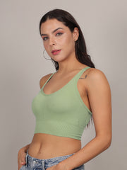 Cris-cross back slipon bralette top for women