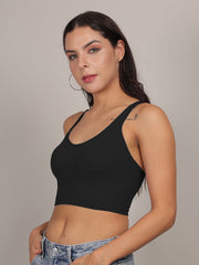 Cris-cross back slipon bralette top for women