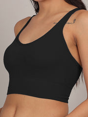 Cris-cross back slipon bralette top for women