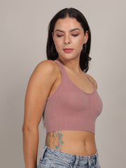 Cris-cross back slipon bralette top for women