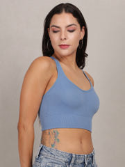 Cris-cross back slipon bralette top for women