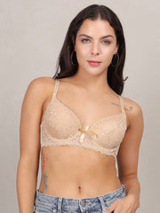 Medium Coverage Underwired Push Up Bra For Women