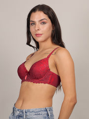 Medium Coverage Underwired Push Up Bra For Women