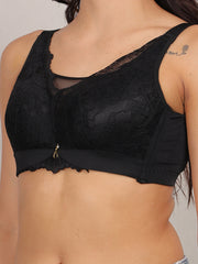 Full Coverage Wirefree Padded Lace Bra For Women