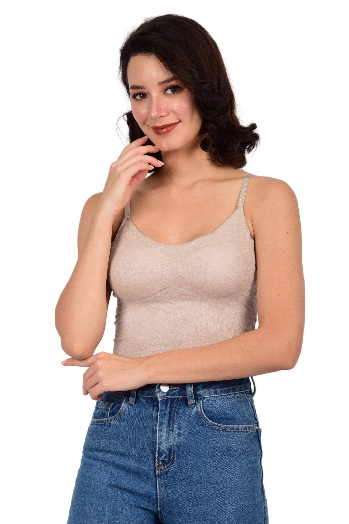 Bare Dezire Cotton Crepe Cami Tank Top For Women - Bare Dezire