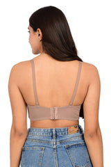 Bare Dezire Demi Cup Balconette Padded with Adjustable Straps Bra for Women - Bare Dezire