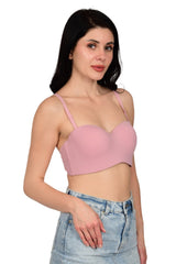 Bare Dezire Demi Cup Balconette Padded with Adjustable Straps Bra for Women - Bare Dezire