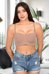 Bare Dezire Demi Cup Balconette Padded with Adjustable Straps Bra for Women - Bare Dezire